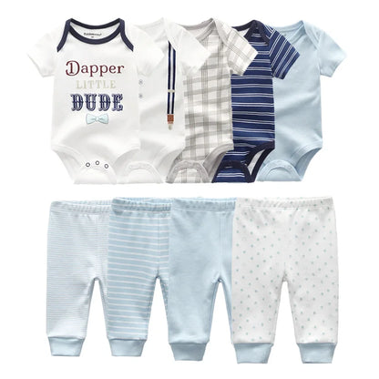 Unisex Newborn Bodysuits with Pants