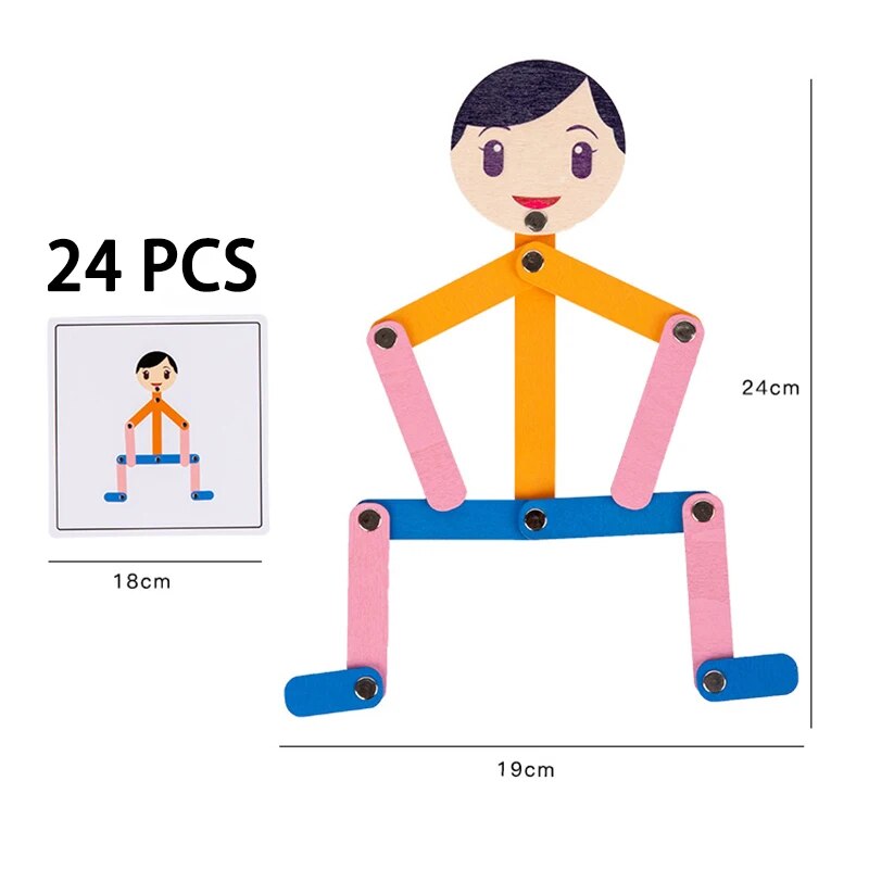 Wooden Man - DIY Pose Puzzle