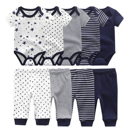 Unisex Newborn Bodysuits with Pants