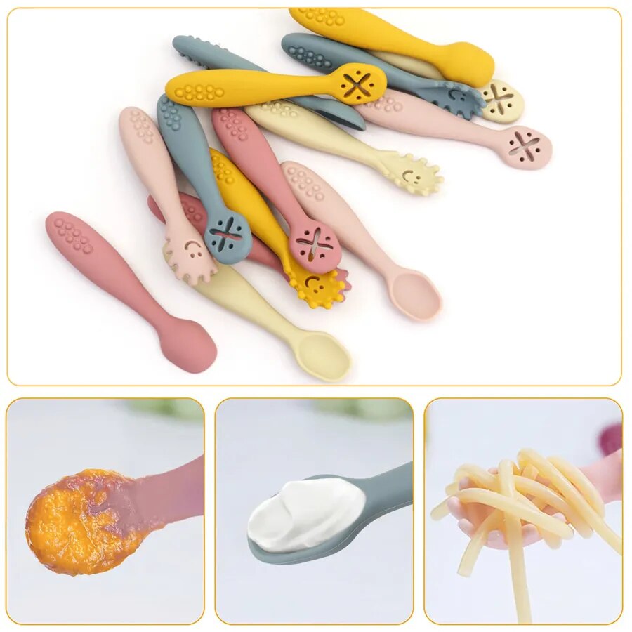 3pcs Silicone Cutlery Set