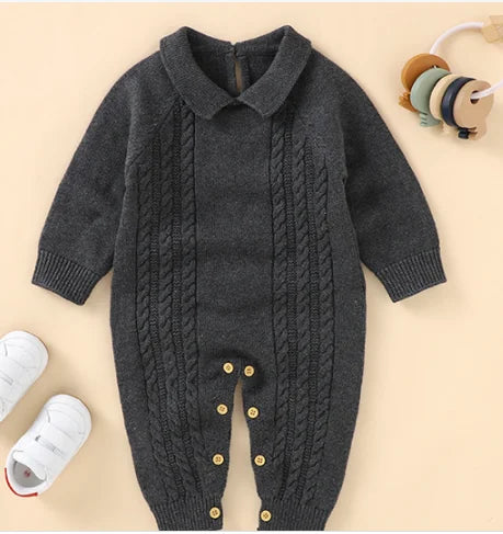 Cozy Knitted Baby Romper Set