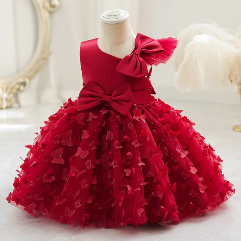 Adorable Birthday & Wedding Dress for Kids with Bowknot