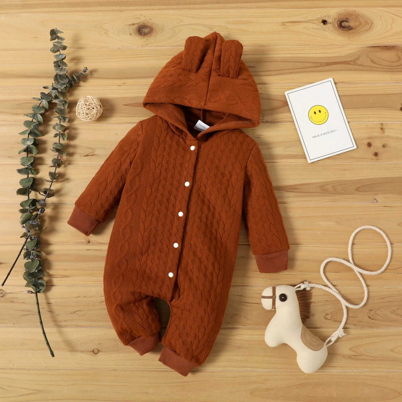 Hooded Baby Romper