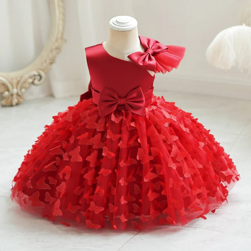 Adorable Birthday & Wedding Dress for Kids with Bowknot