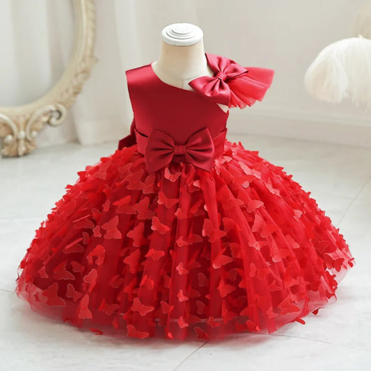 Adorable Birthday & Wedding Dress for Kids with Bowknot