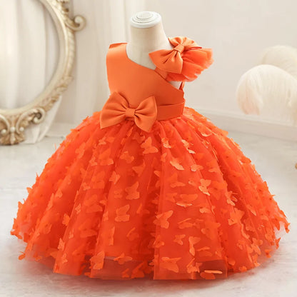 Adorable Birthday & Wedding Dress for Kids with Bowknot