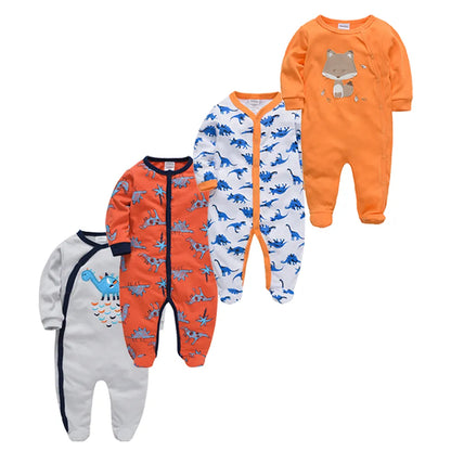 4 Pcs Cotton Newborn Jumpsuit