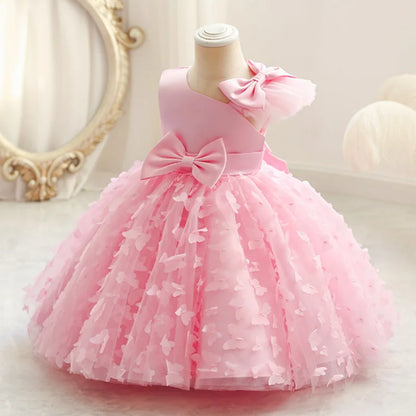 Adorable Birthday & Wedding Dress for Kids with Bowknot