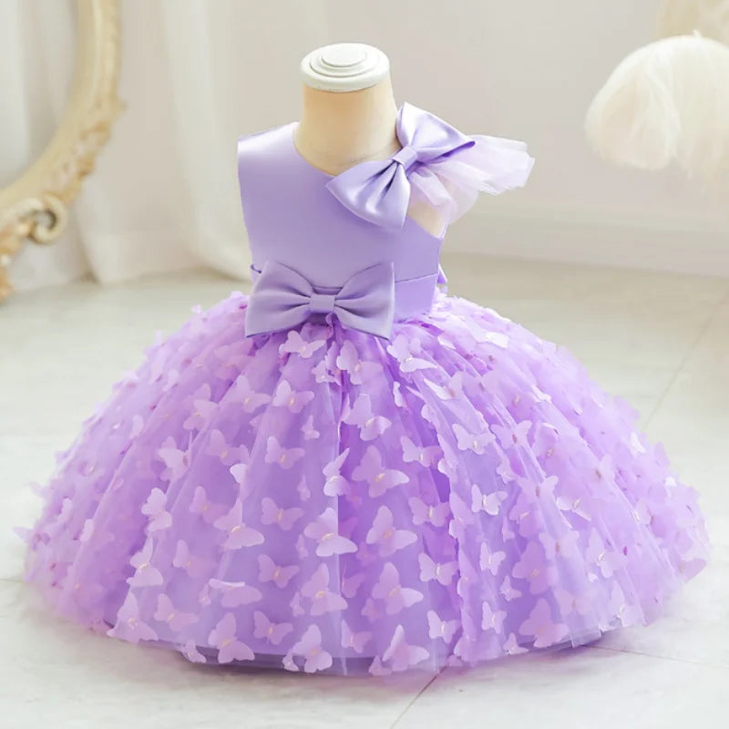 Adorable Birthday & Wedding Dress for Kids with Bowknot