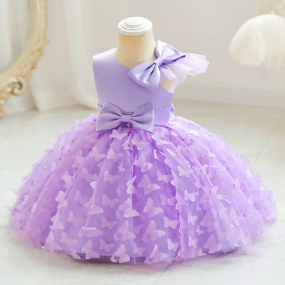 Adorable Birthday & Wedding Dress for Kids with Bowknot