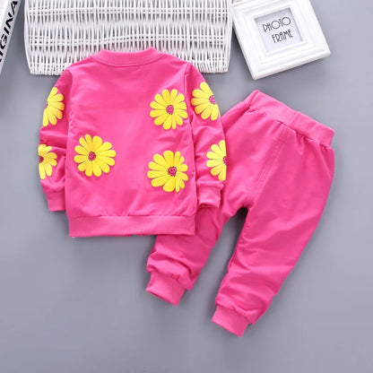 Baby Girls' Floral Cotton Outfit Set