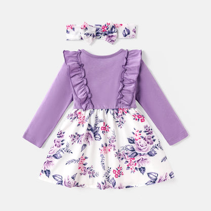 Adorable Baby Girl Cotton Dress & Headband Set