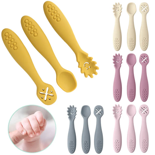 3pcs Silicone Cutlery Set