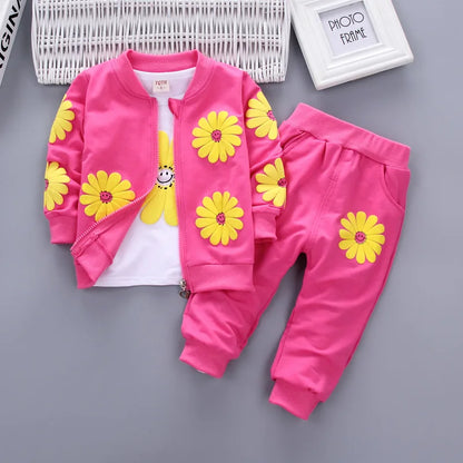 Baby Girls' Floral Cotton Outfit Set