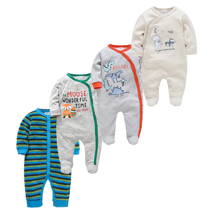 4 Pcs Cotton Newborn Jumpsuit