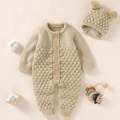 Cozy Knitted Baby Romper Set