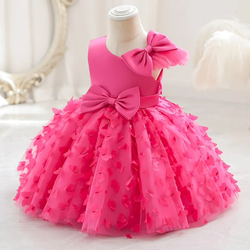 Adorable Birthday & Wedding Dress for Kids with Bowknot