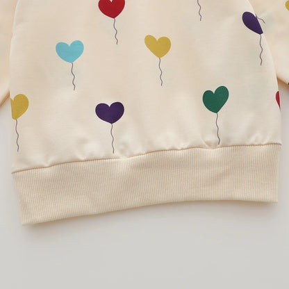 Adorable 2-Piece Infant Set: Love Balloon Full Print