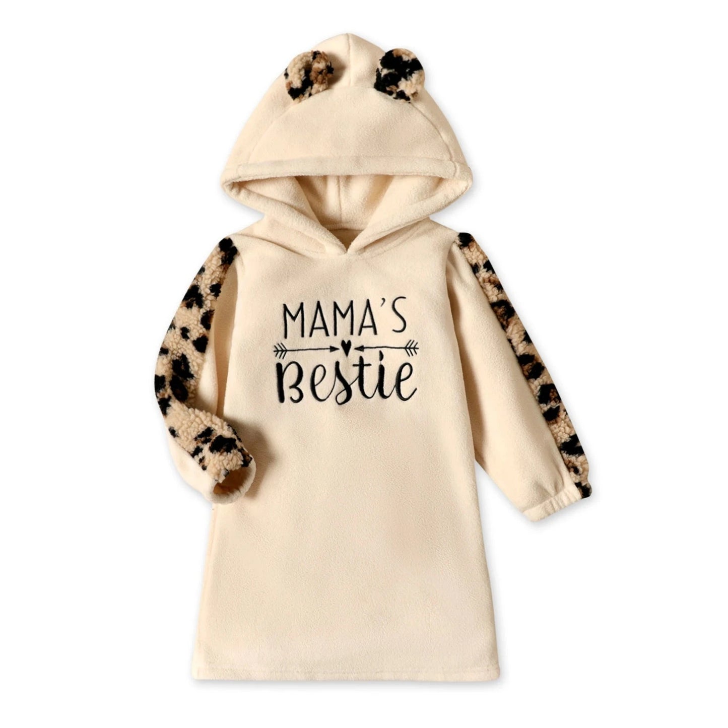 Adorable Toddler Girl Hooded Sweatshirt Dress