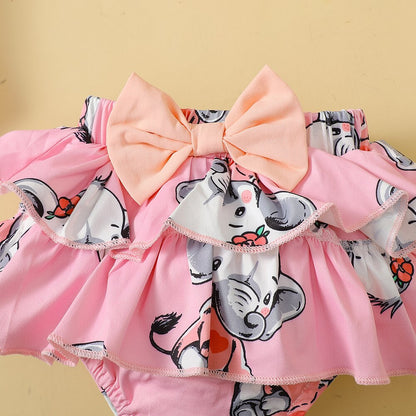 Cute Elephant Bodysuit Set