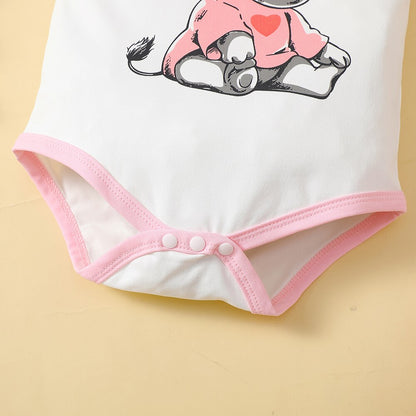 Cute Elephant Bodysuit Set